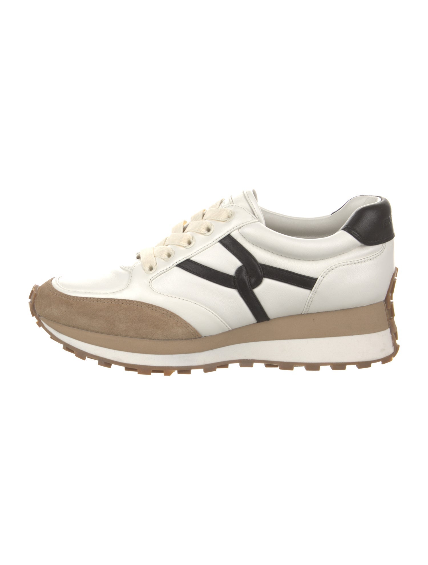 Veronica Beard Leather Colorblock Pattern Sneakers