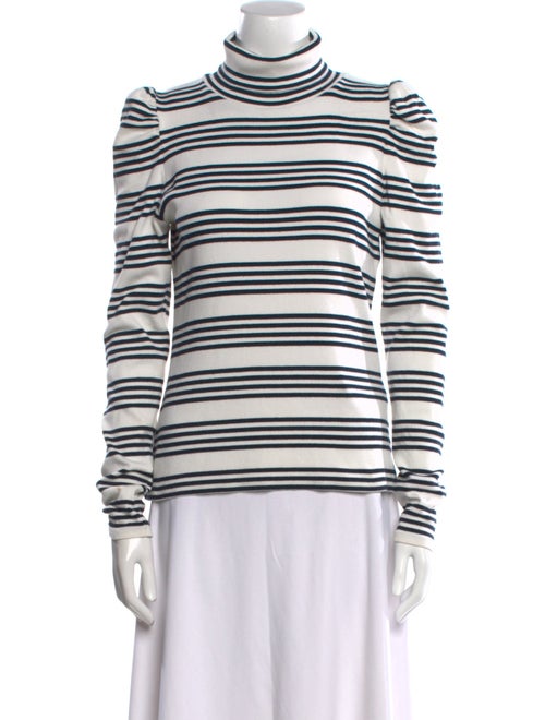 Veronica Beard Striped Turtleneck Top