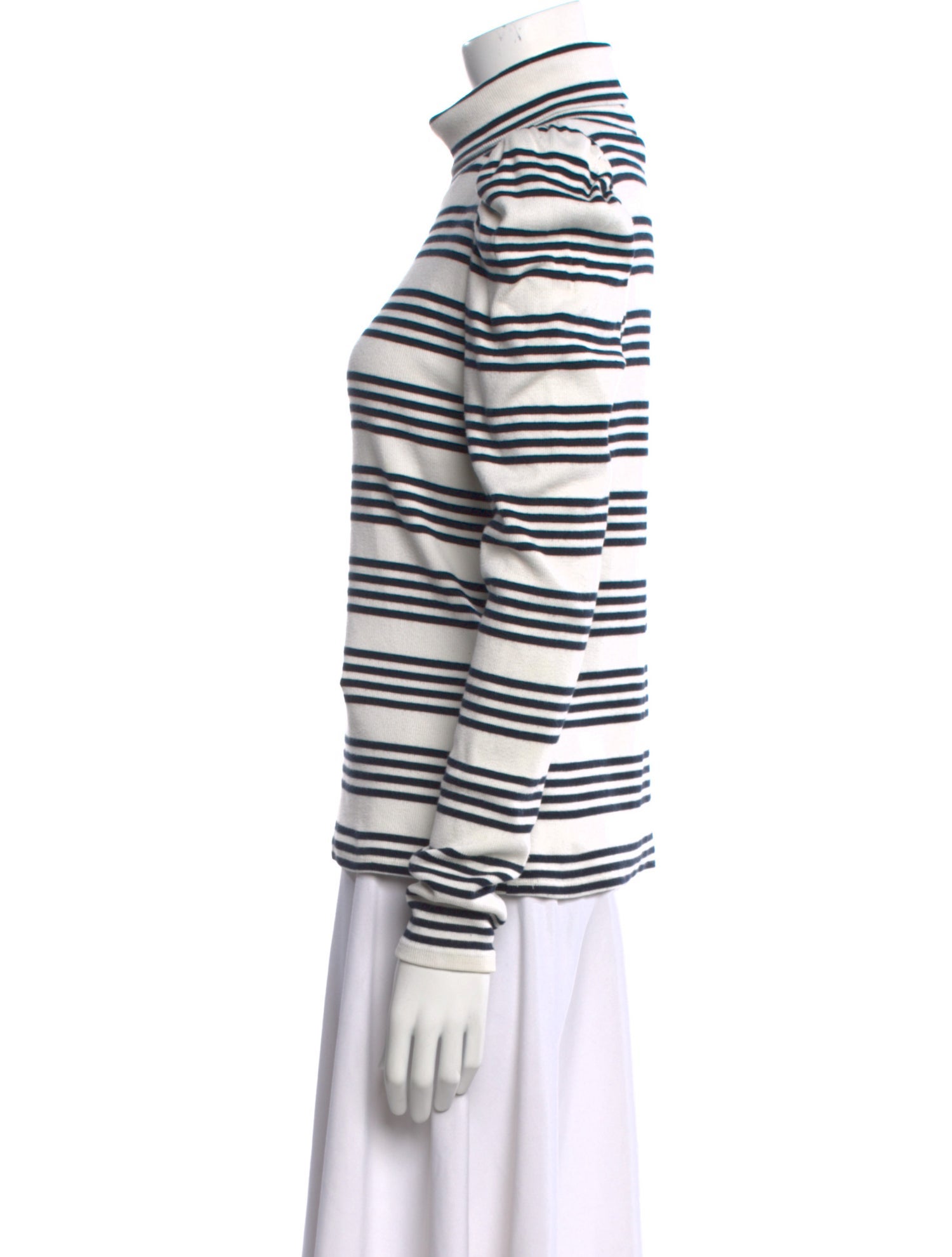 Veronica Beard Striped Turtleneck Top