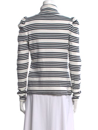 Veronica Beard Striped Turtleneck Top
