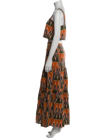 Veronica Beard Linen Printed Skirt Set