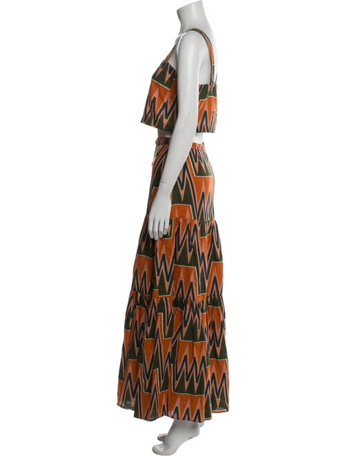 Veronica Beard Linen Printed Skirt Set