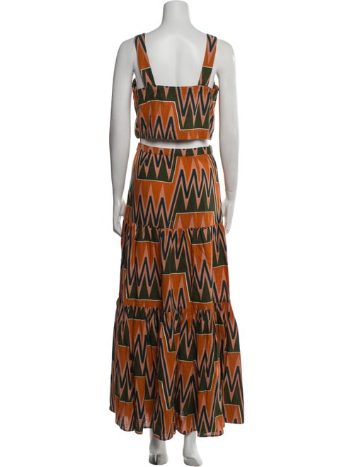Veronica Beard Linen Printed Skirt Set
