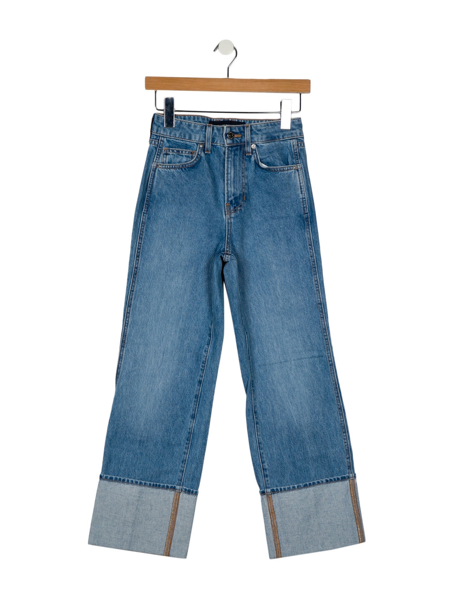 Veronica Beard High-Rise Wide Leg Jeans