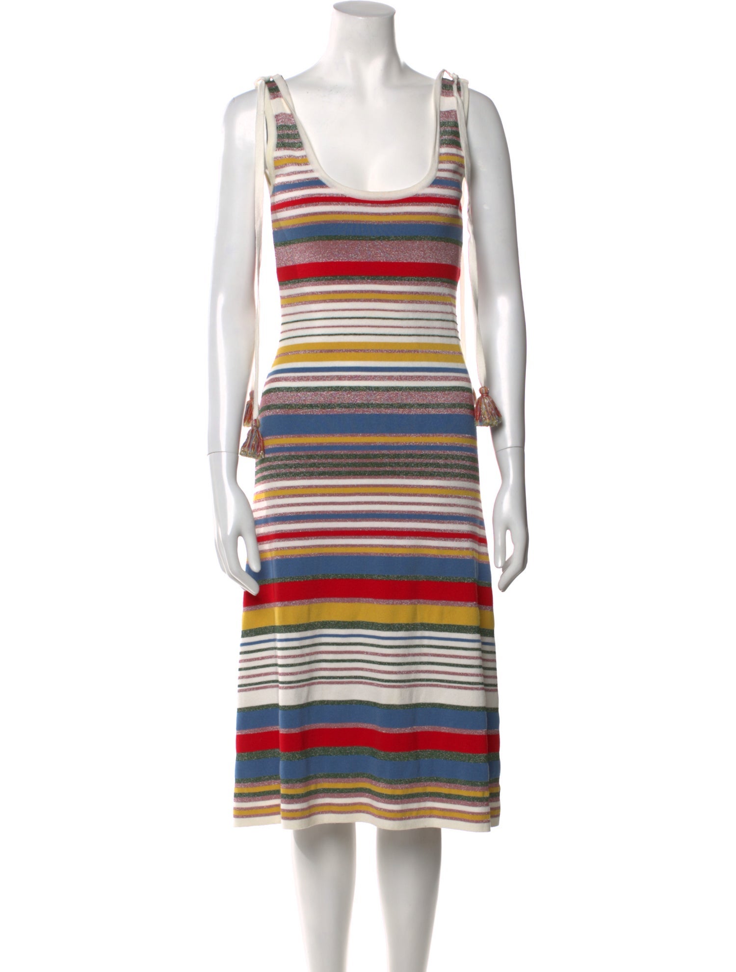 Veronica Beard Striped Midi Length Dress