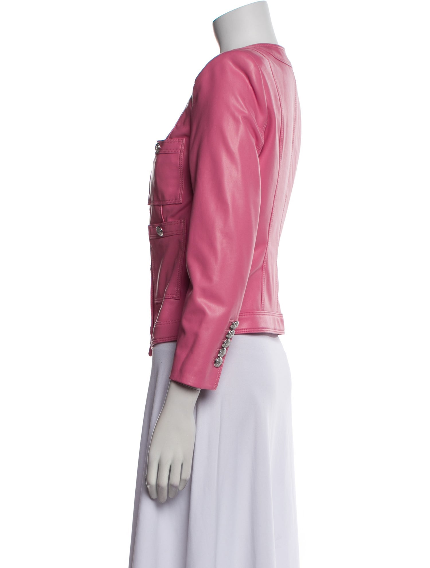 Veronica Beard Faux Leather Evening Jacket