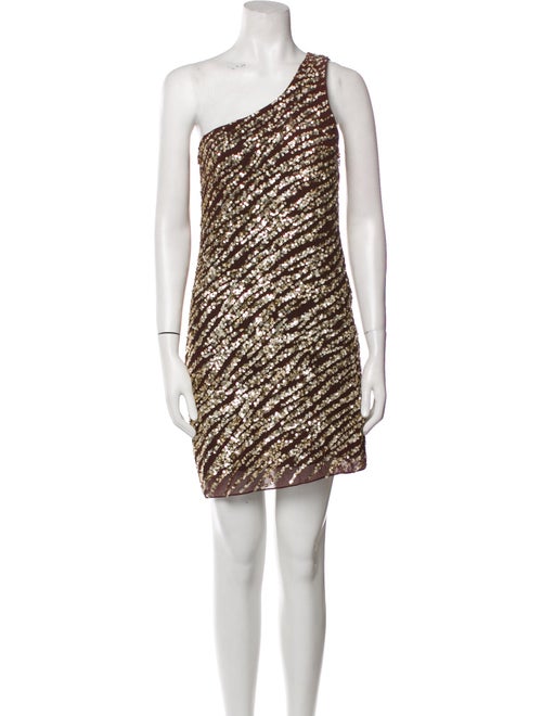 Veronica Beard One-Shoulder Mini Dress