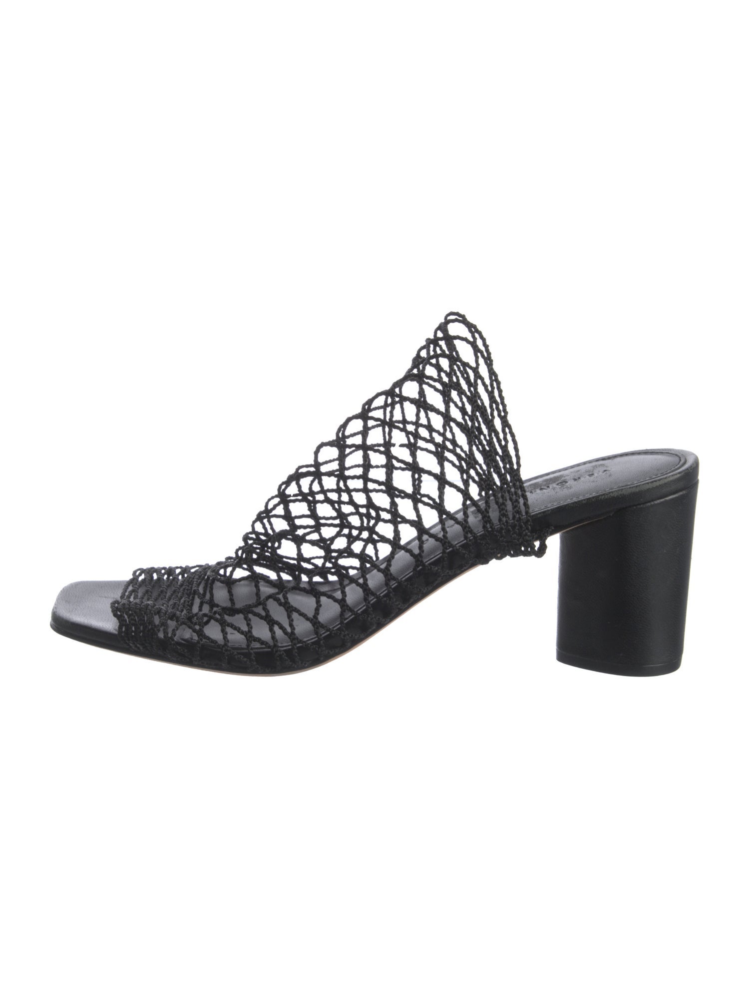 Veronica Beard Leather Mesh Accents Slingback Sandals