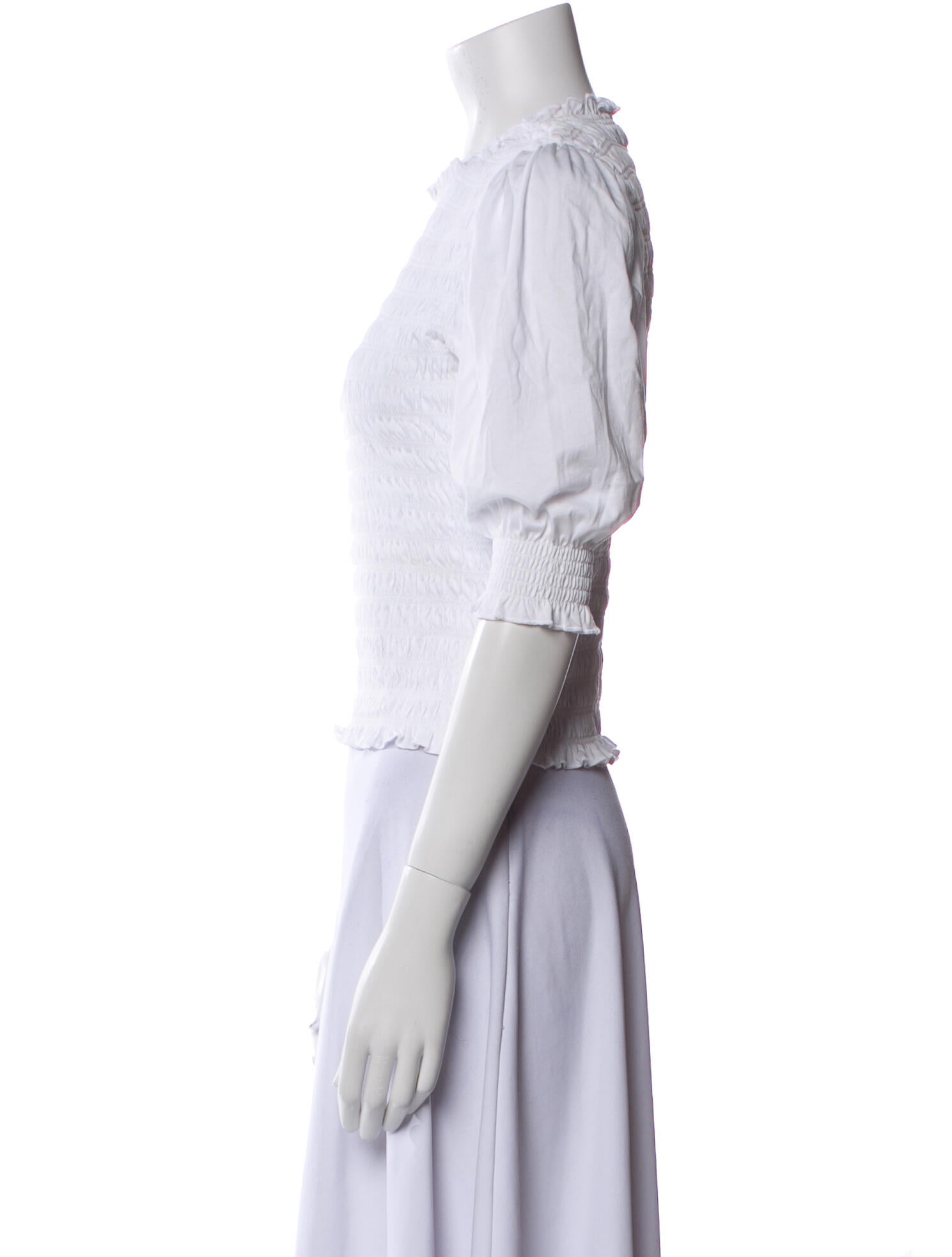 Veronica Beard Crew Neck Short Sleeve Crop Top