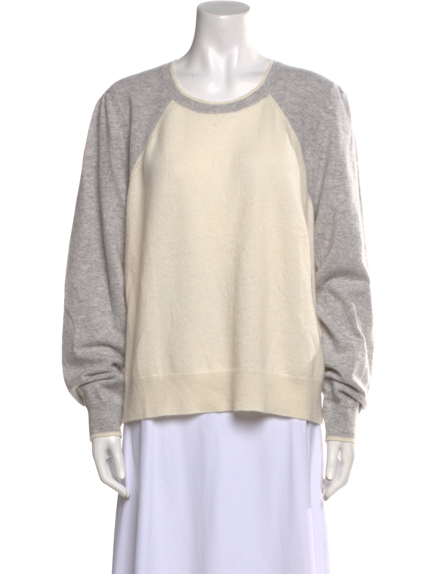 Veronica Beard Cashmere Colorblock Pattern Sweater