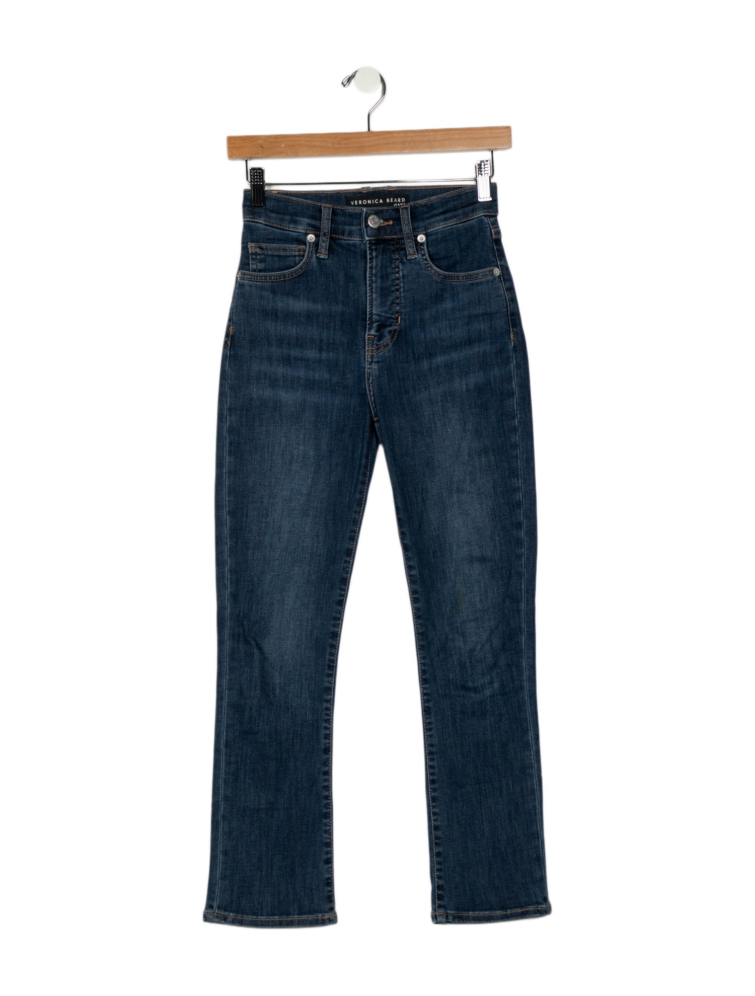 Veronica Beard Mid-Rise Straight Leg Jeans