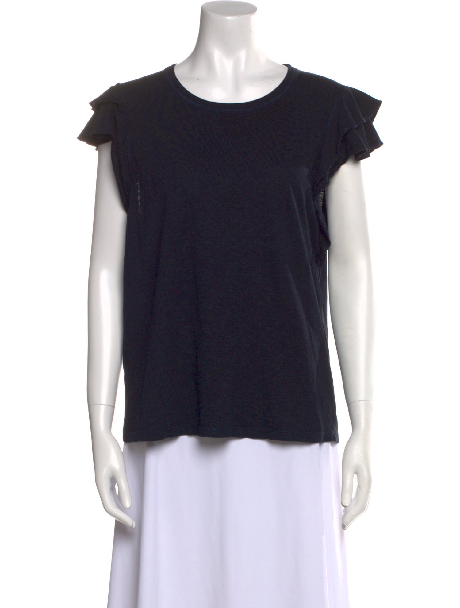 Veronica Beard Scoop Neck Short Sleeve T-Shirt