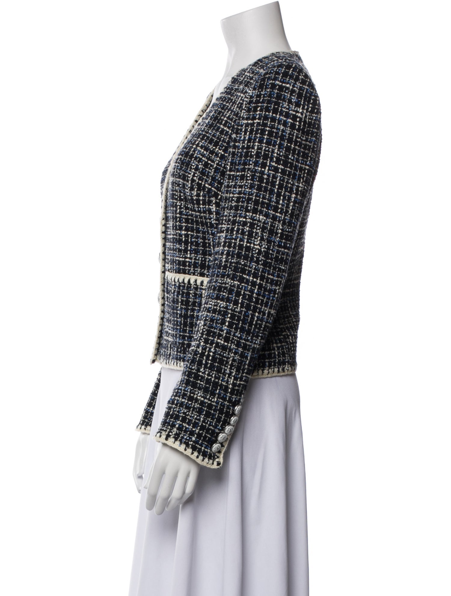 Veronica Beard Tweed Pattern Evening Jacket