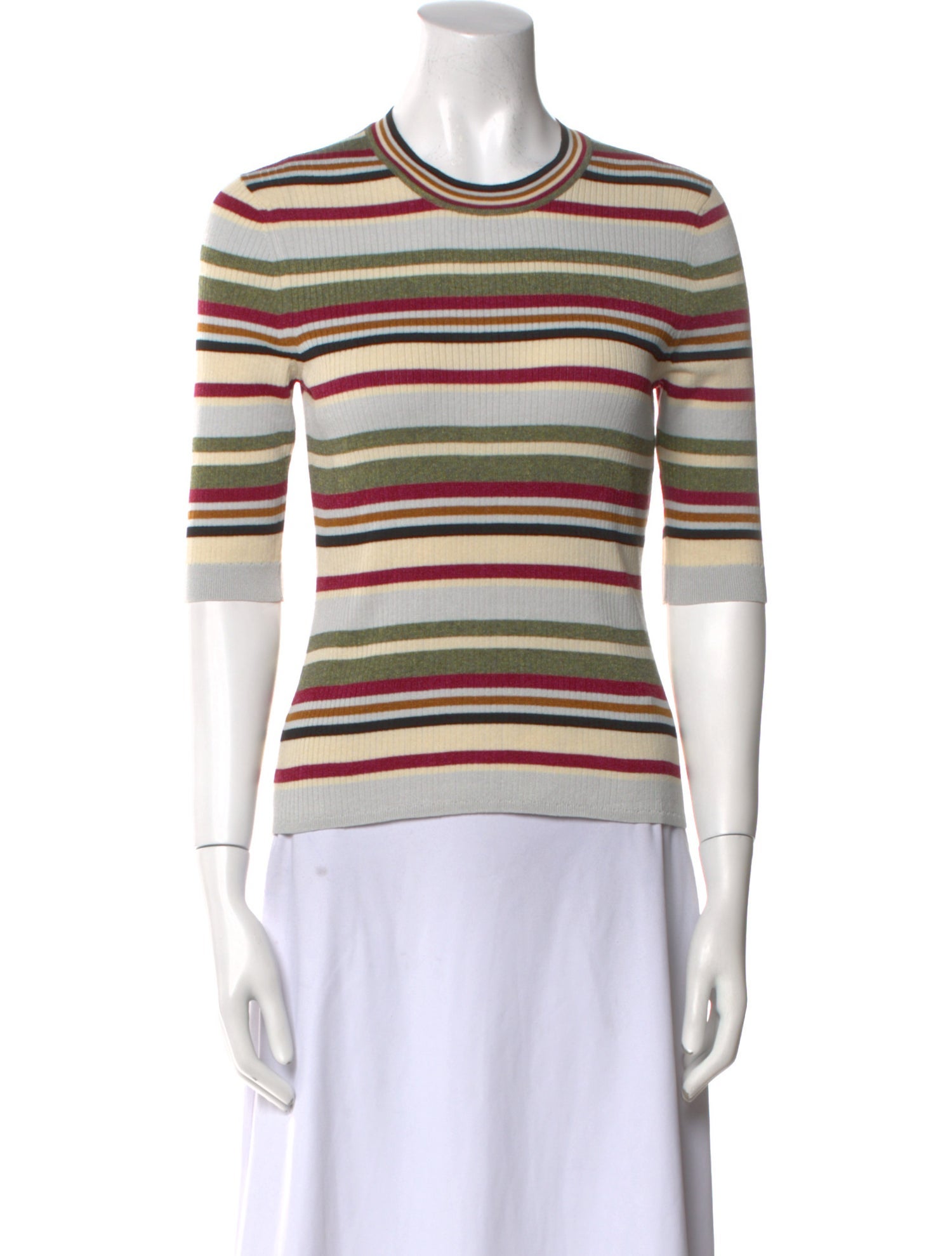 Veronica Beard Striped Crew Neck Top w/ Tags