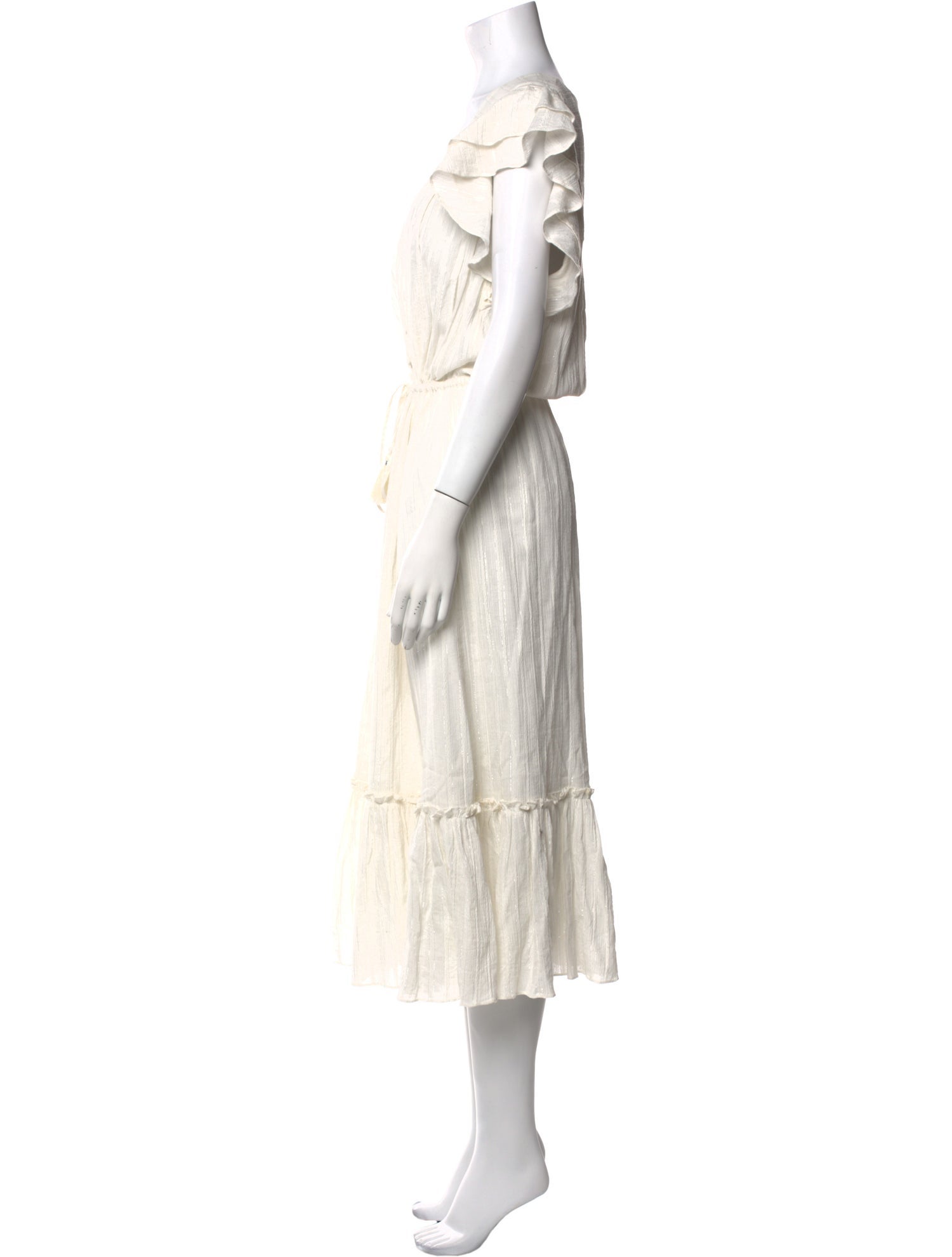 Veronica Beard V-Neck Midi Length Dress