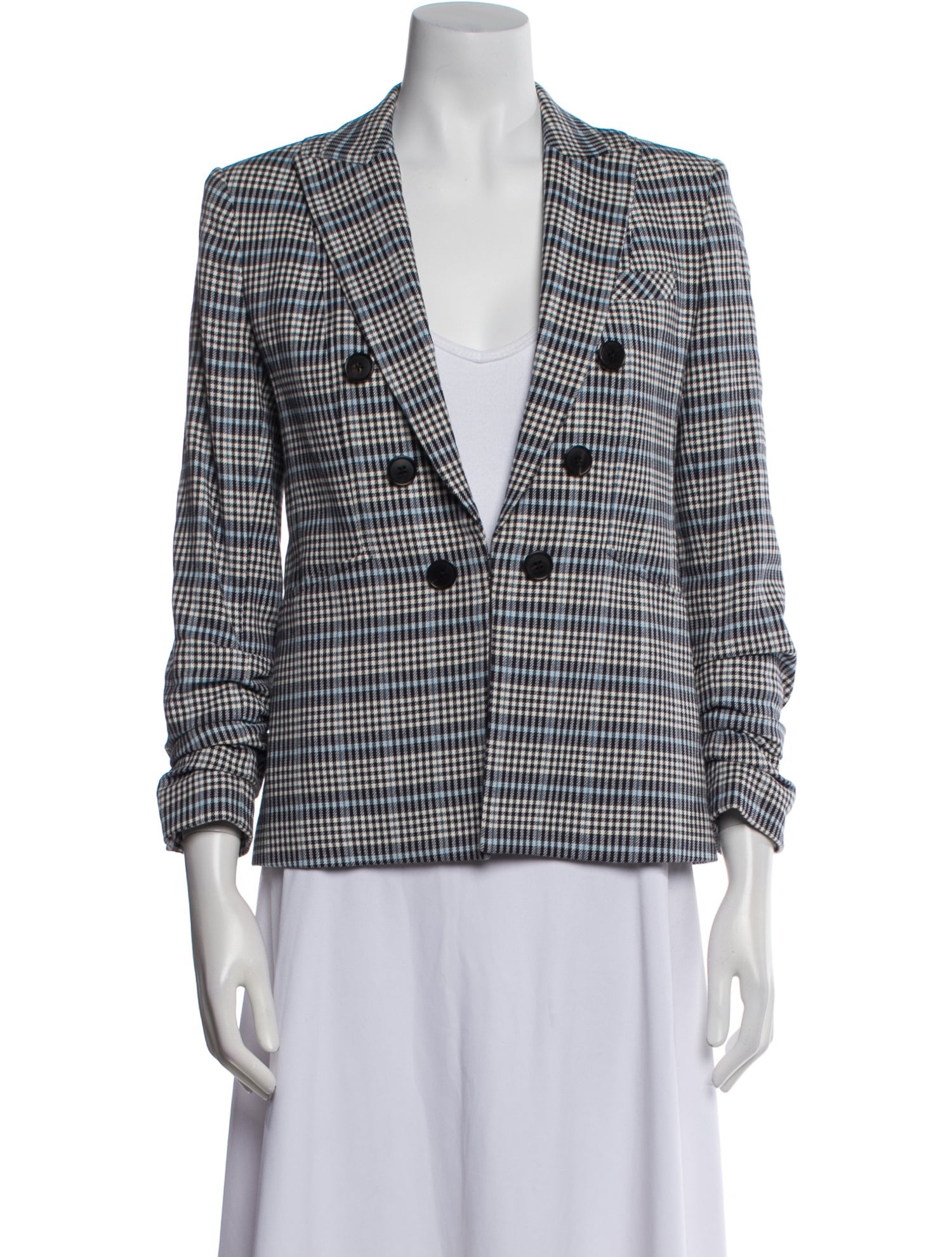 Veronica Beard Plaid Print Blazer