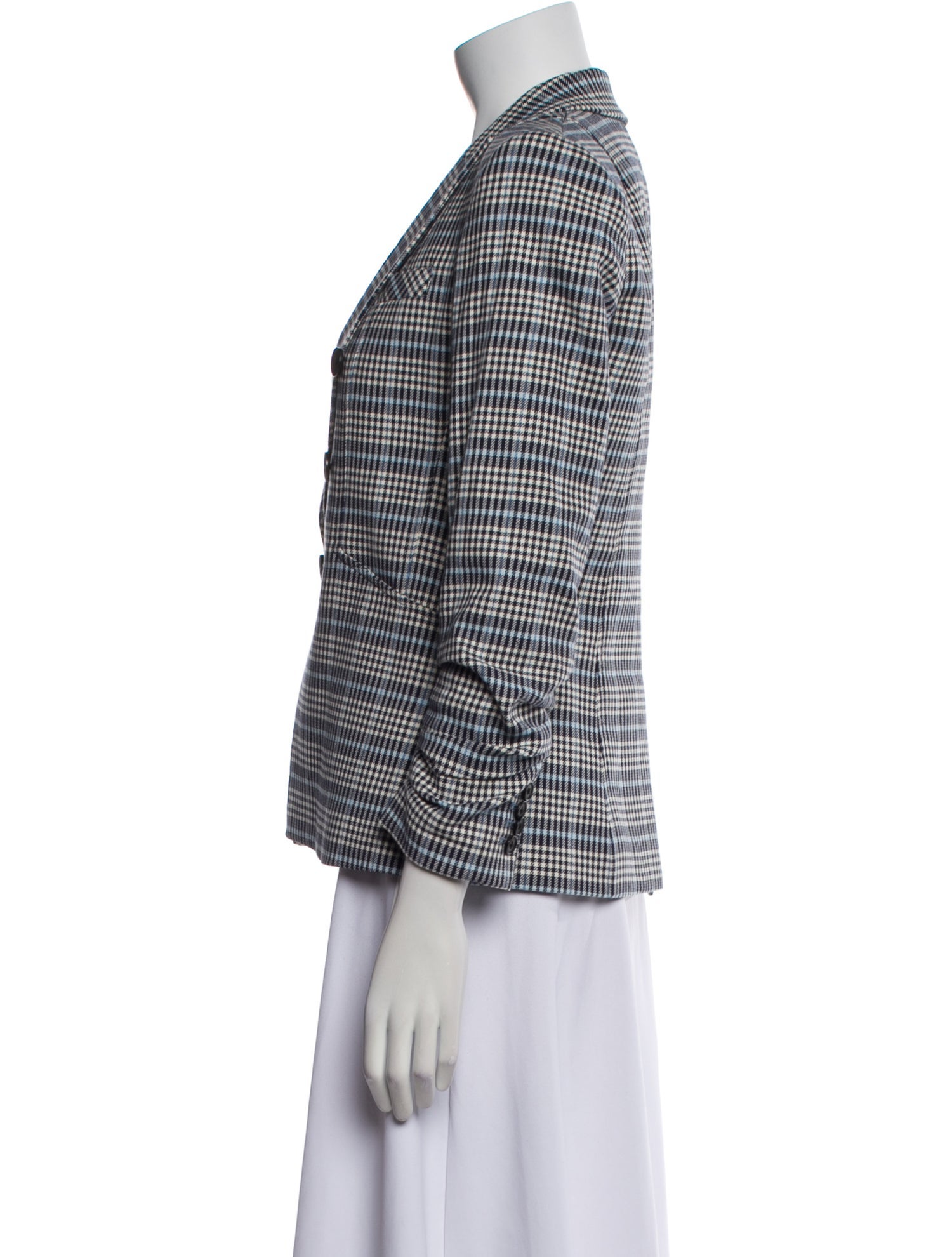 Veronica Beard Plaid Print Blazer