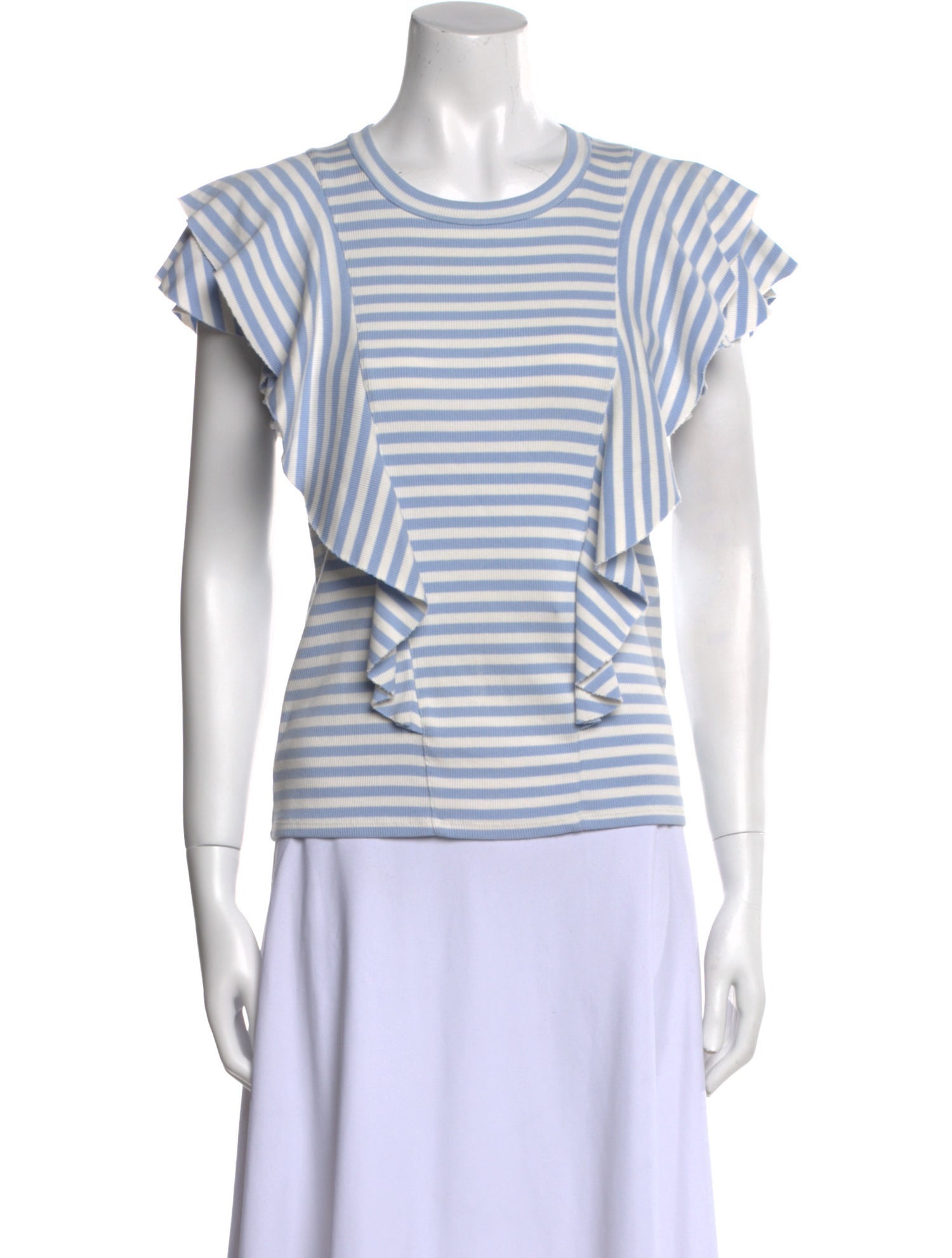 Veronica Beard Striped Crew Neck T-Shirt