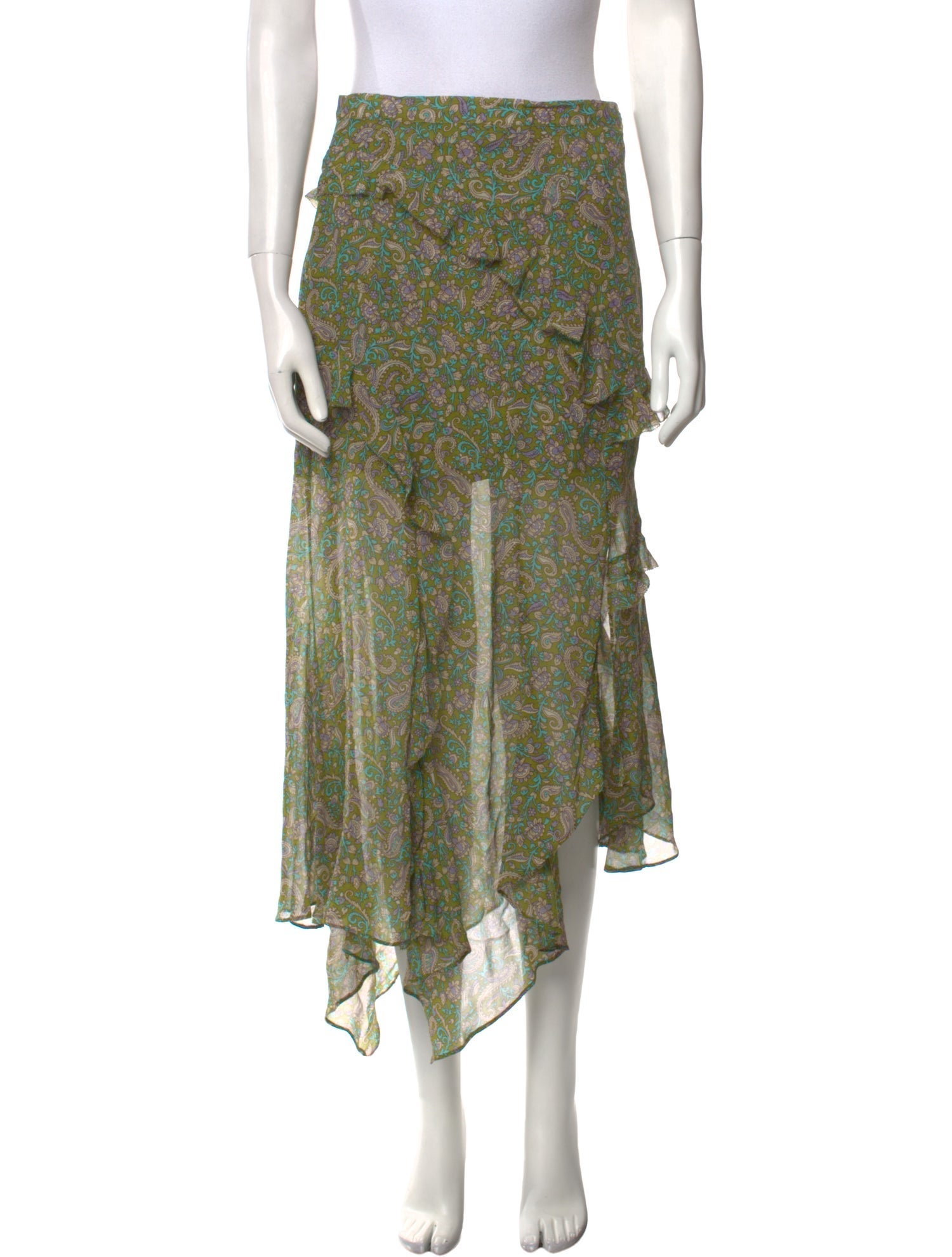 Veronica Beard Silk Midi Length Skirt