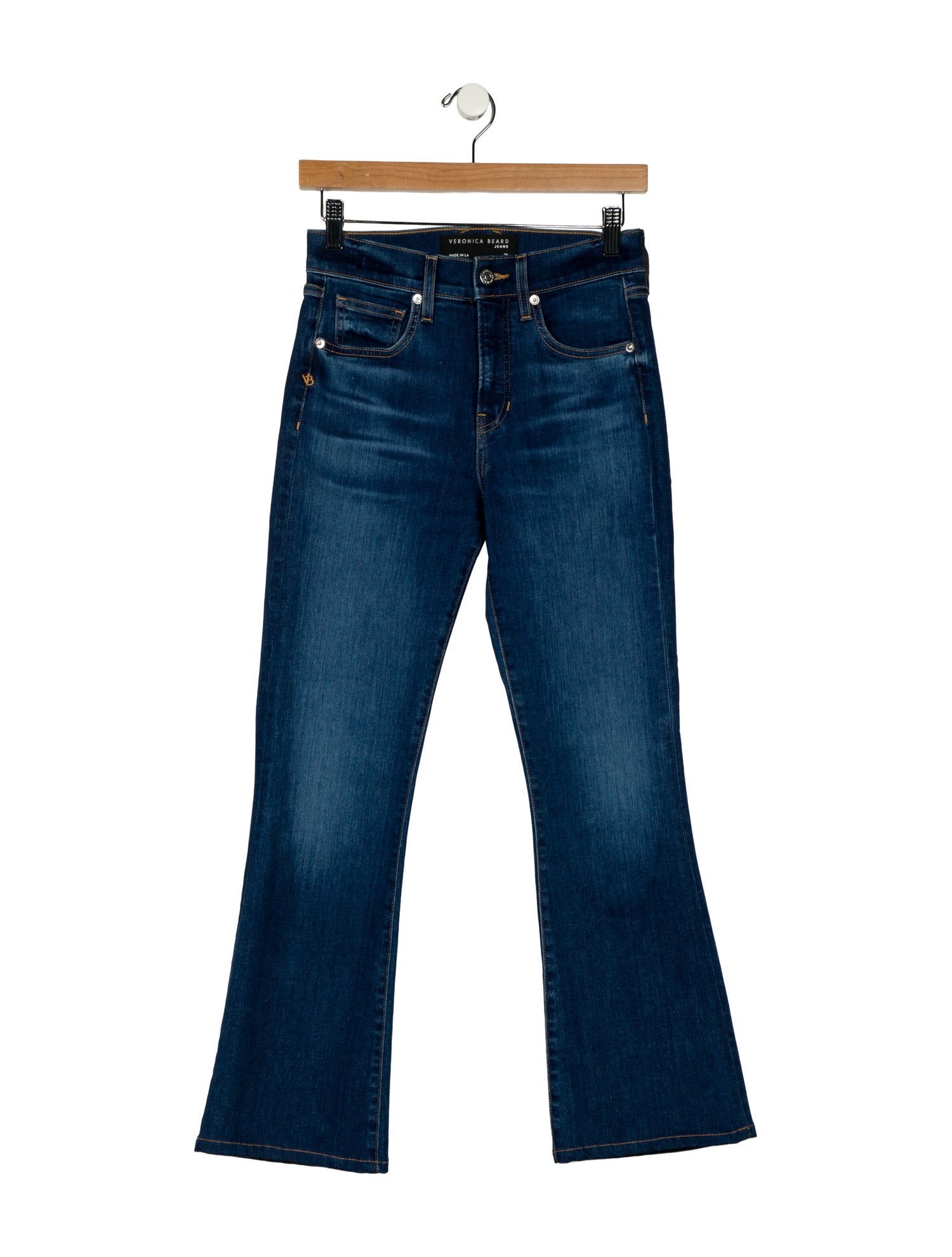 Veronica Beard Mid-Rise Wide Leg Jeans