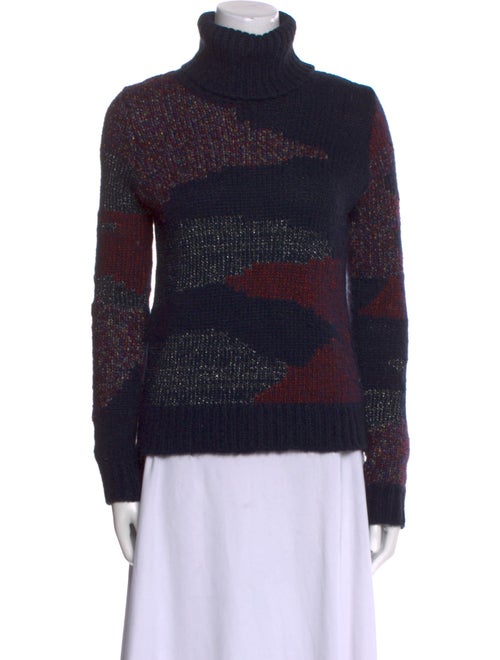 Veronica Beard Printed Turtleneck Sweater