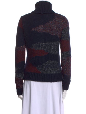 Veronica Beard Printed Turtleneck Sweater