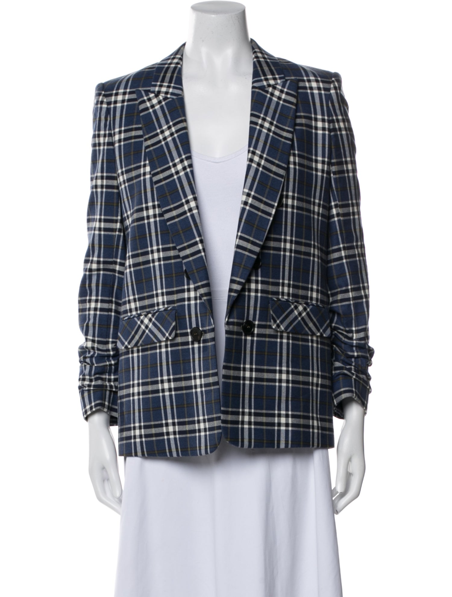 Veronica Beard Plaid Print Coat