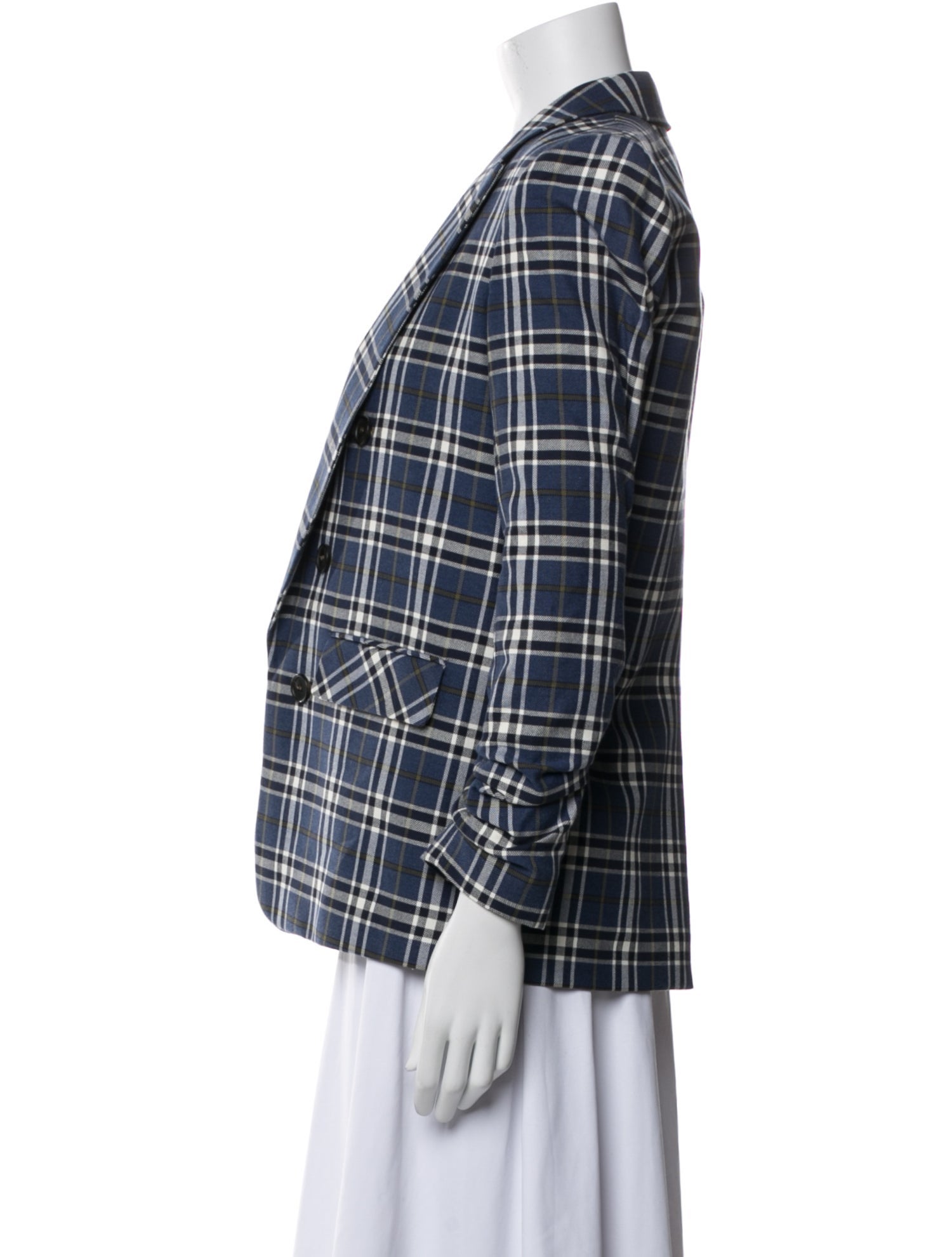 Veronica Beard Plaid Print Coat