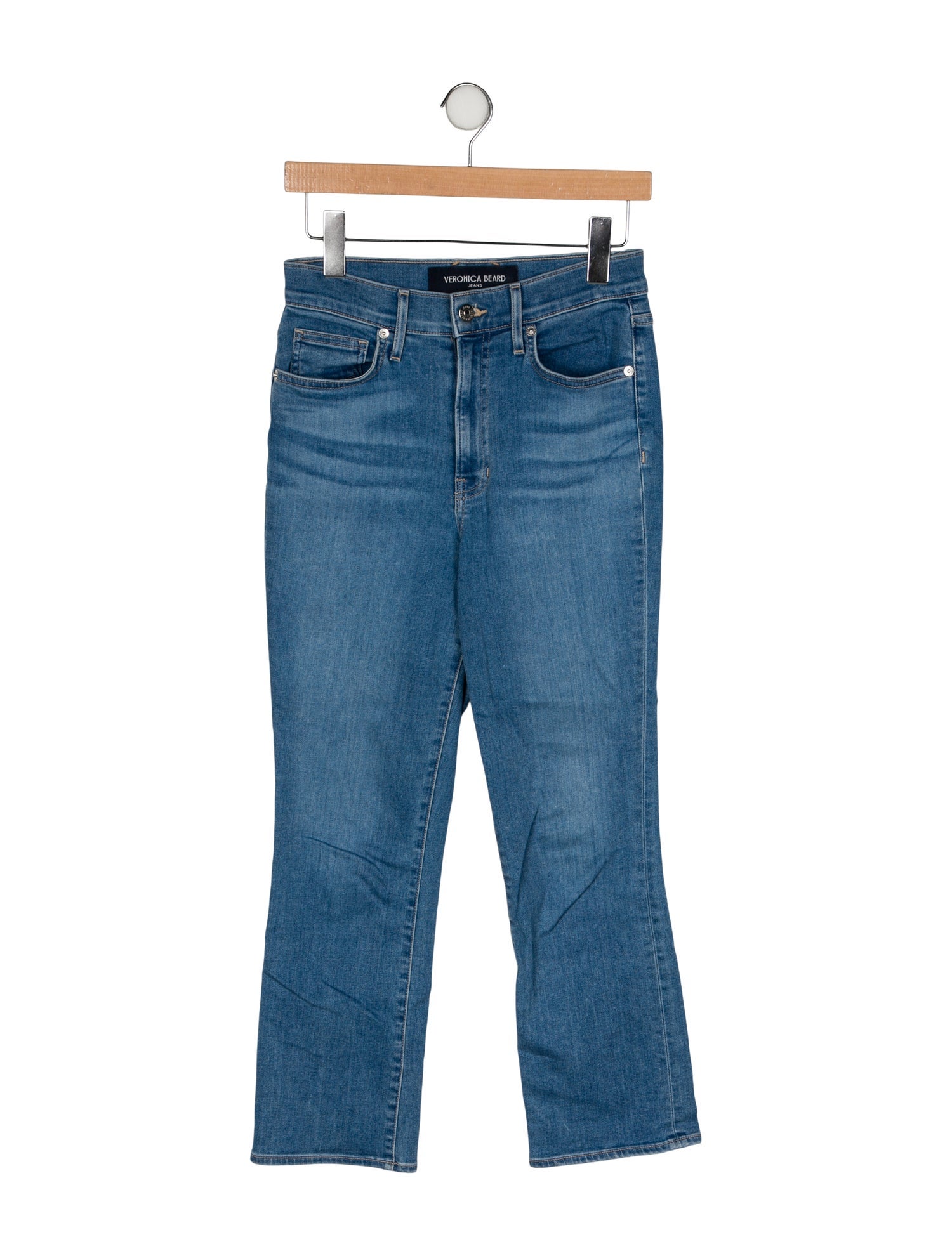 Veronica Beard High-Rise Straight Leg Jeans