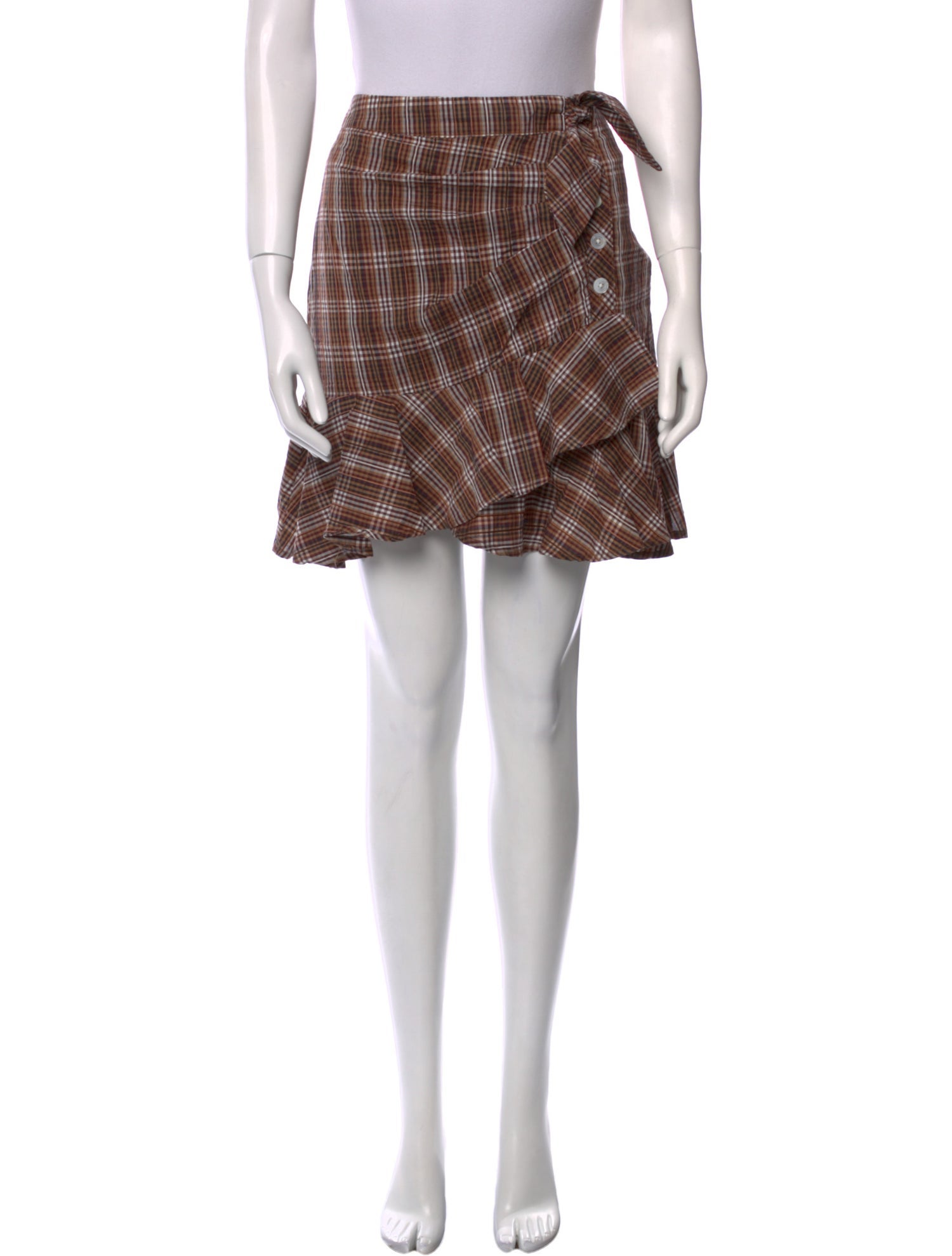 Veronica Beard Plaid Print Mini Skirt