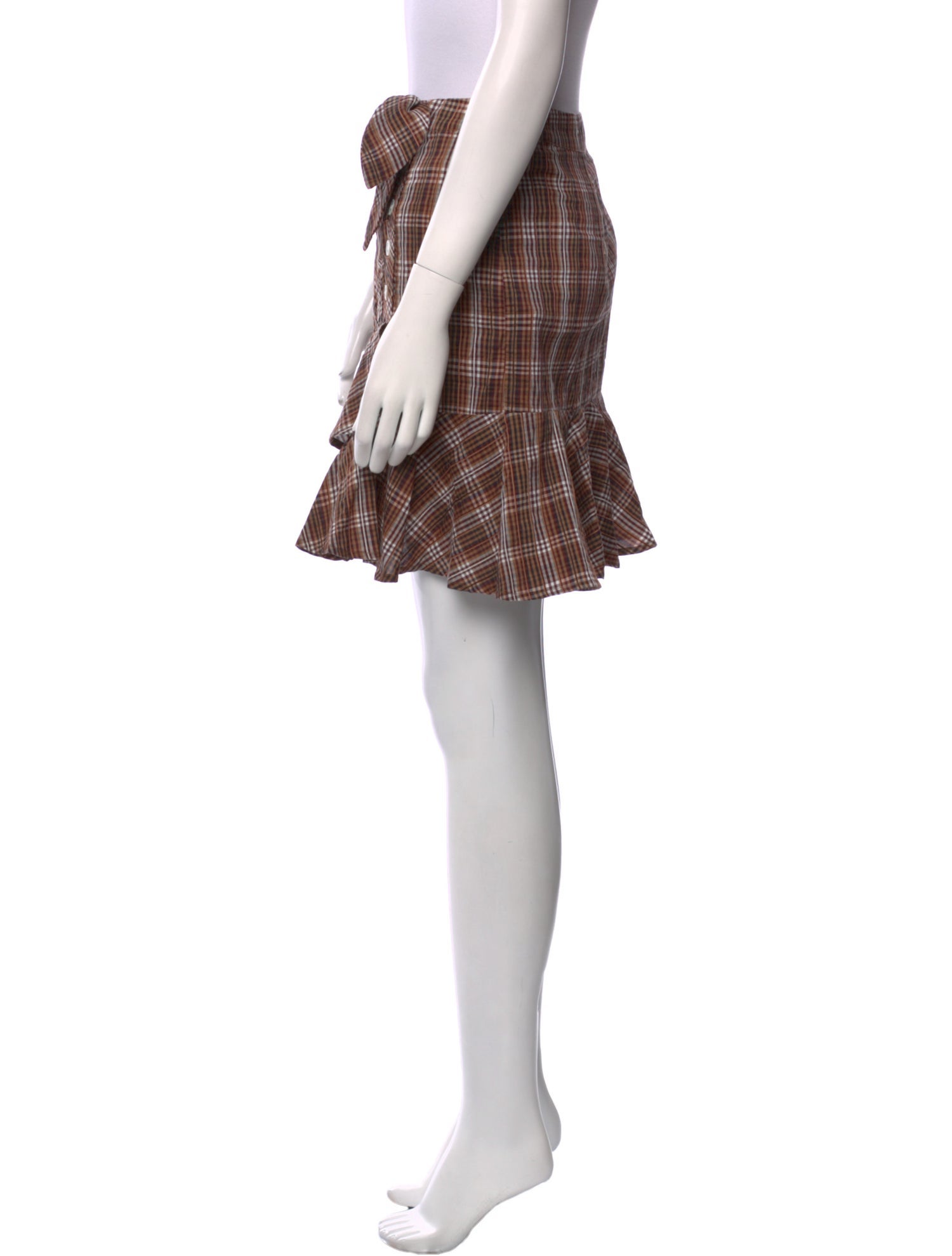 Veronica Beard Plaid Print Mini Skirt