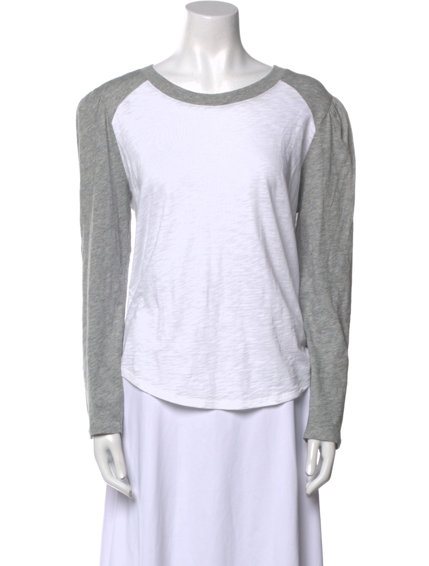 Veronica Beard Scoop Neck Long Sleeve T-Shirt