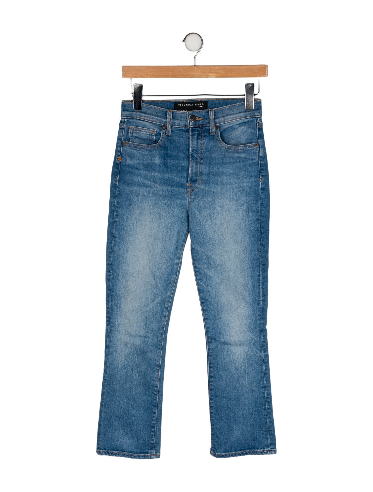 Veronica Beard Mid-Rise Straight Leg Jeans