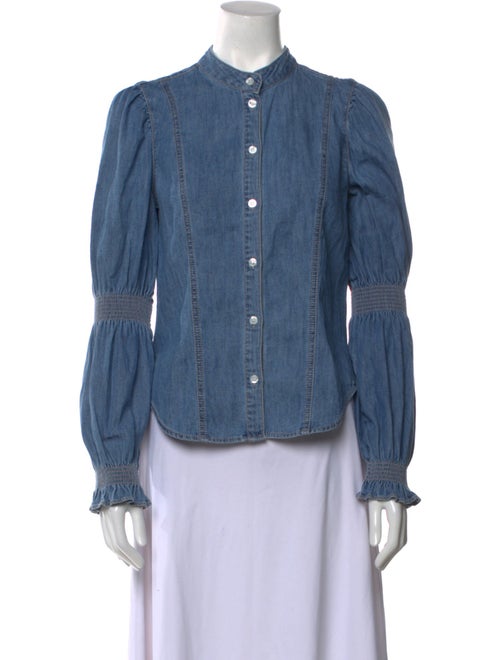 Veronica Beard Long Sleeve Button-Up Top