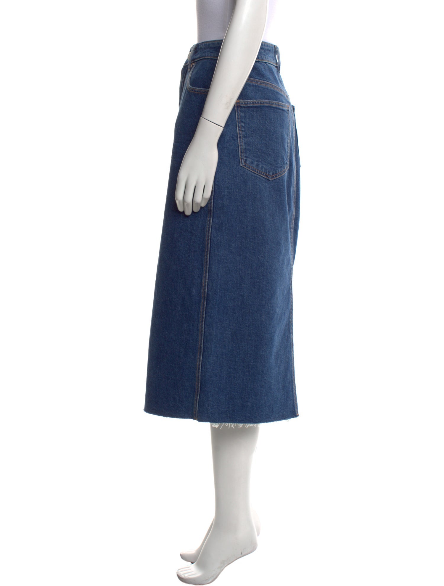 Veronica Beard Distressed Accents Midi Length Skirt