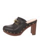 Veronica Beard Leather Studded Accents Mules
