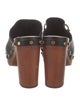 Veronica Beard Leather Studded Accents Mules