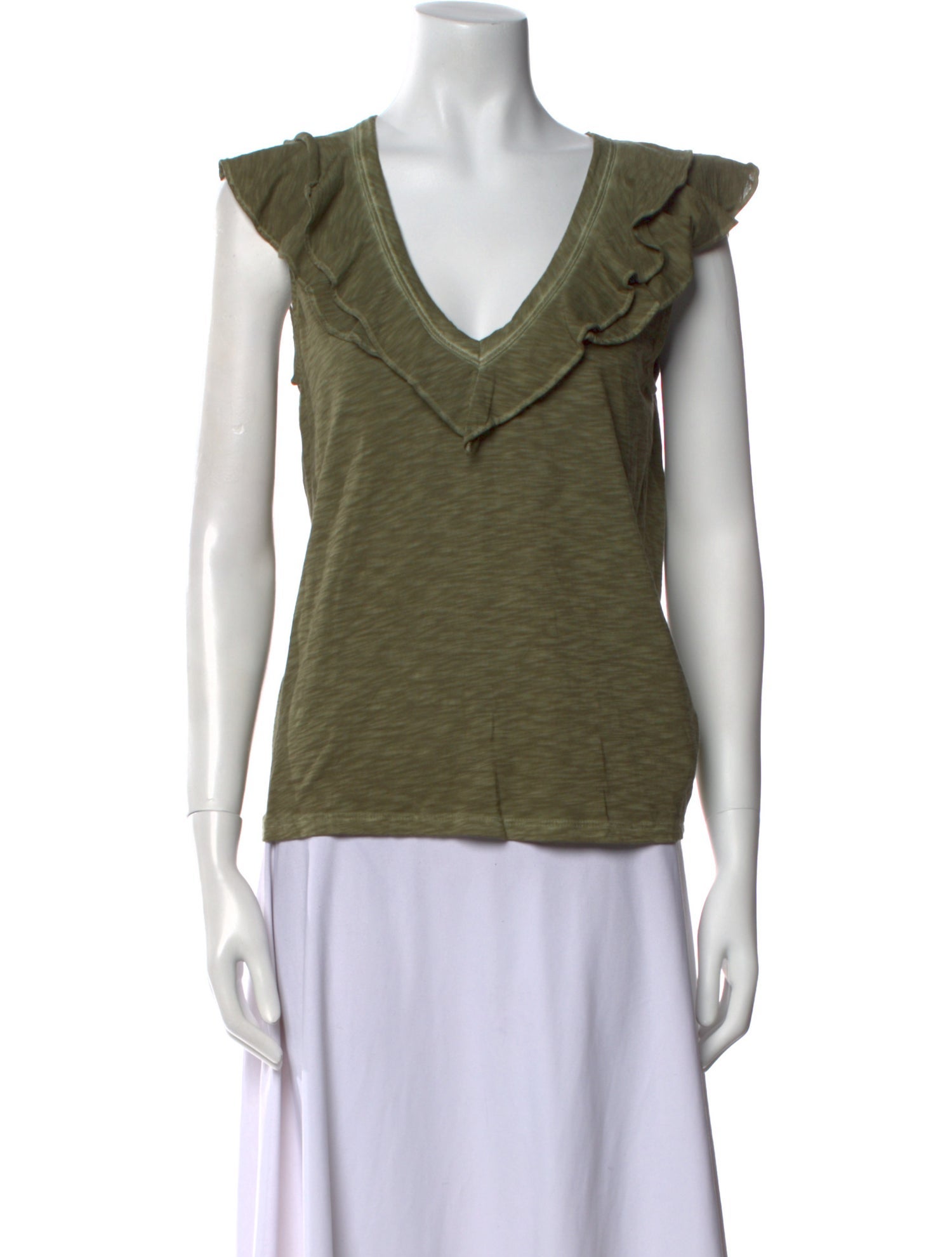 Veronica Beard V-Neck Short Sleeve Top