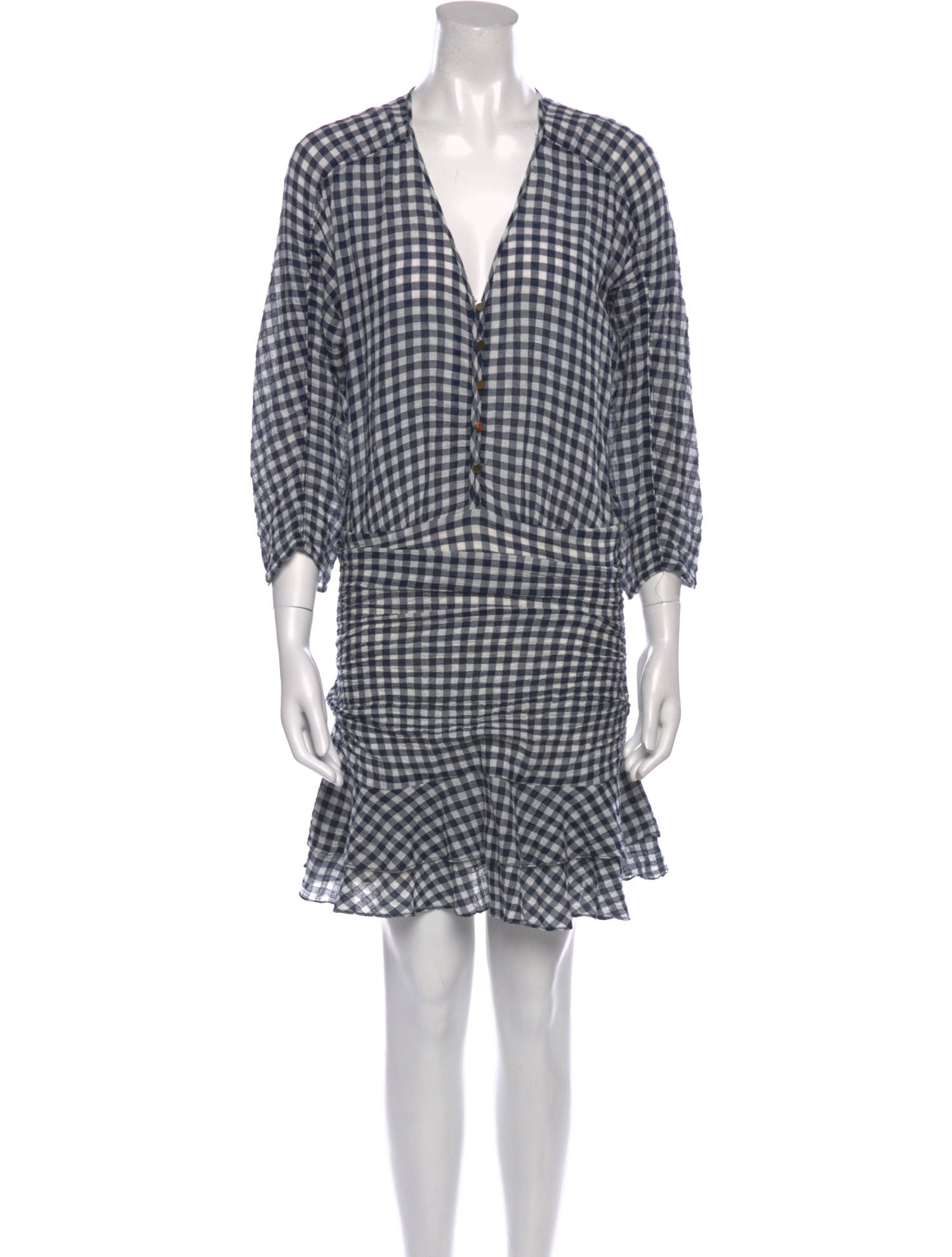 Veronica Beard Plaid Print Mini Dress