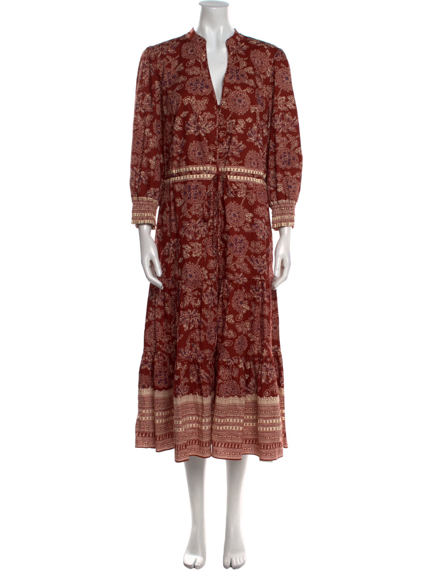 Veronica Beard Paisley Print Long Dress