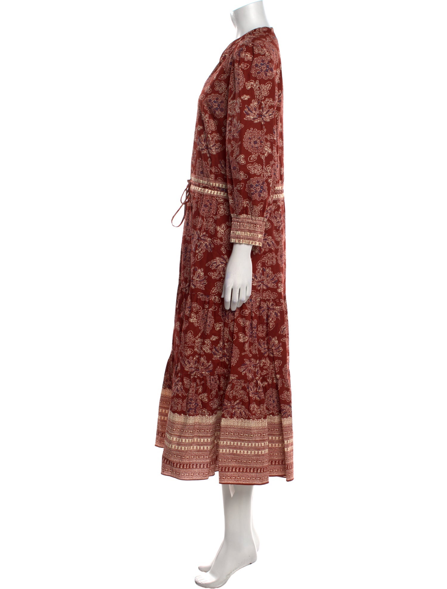 Veronica Beard Paisley Print Long Dress