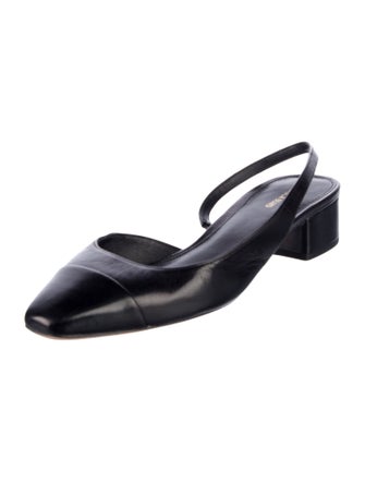Veronica Beard Leather Slingback Flats