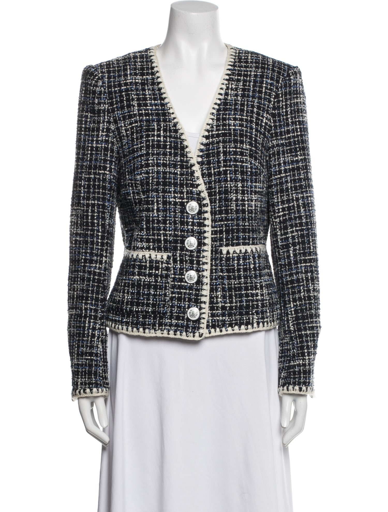 Veronica Beard Tweed Pattern Evening Jacket