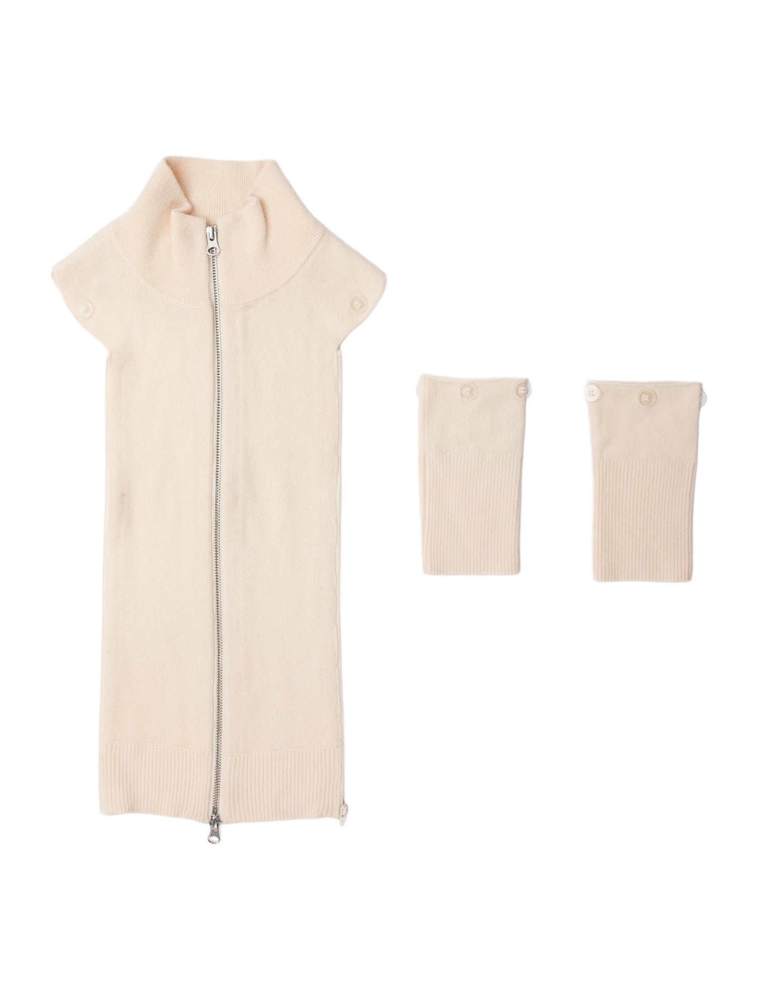 Veronica Beard neutral color dicky with wrist gloves