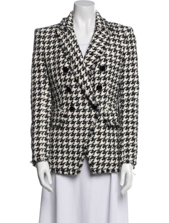 Veronica Beard Houndstooth Print Coat