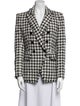 Veronica Beard Houndstooth Print Coat