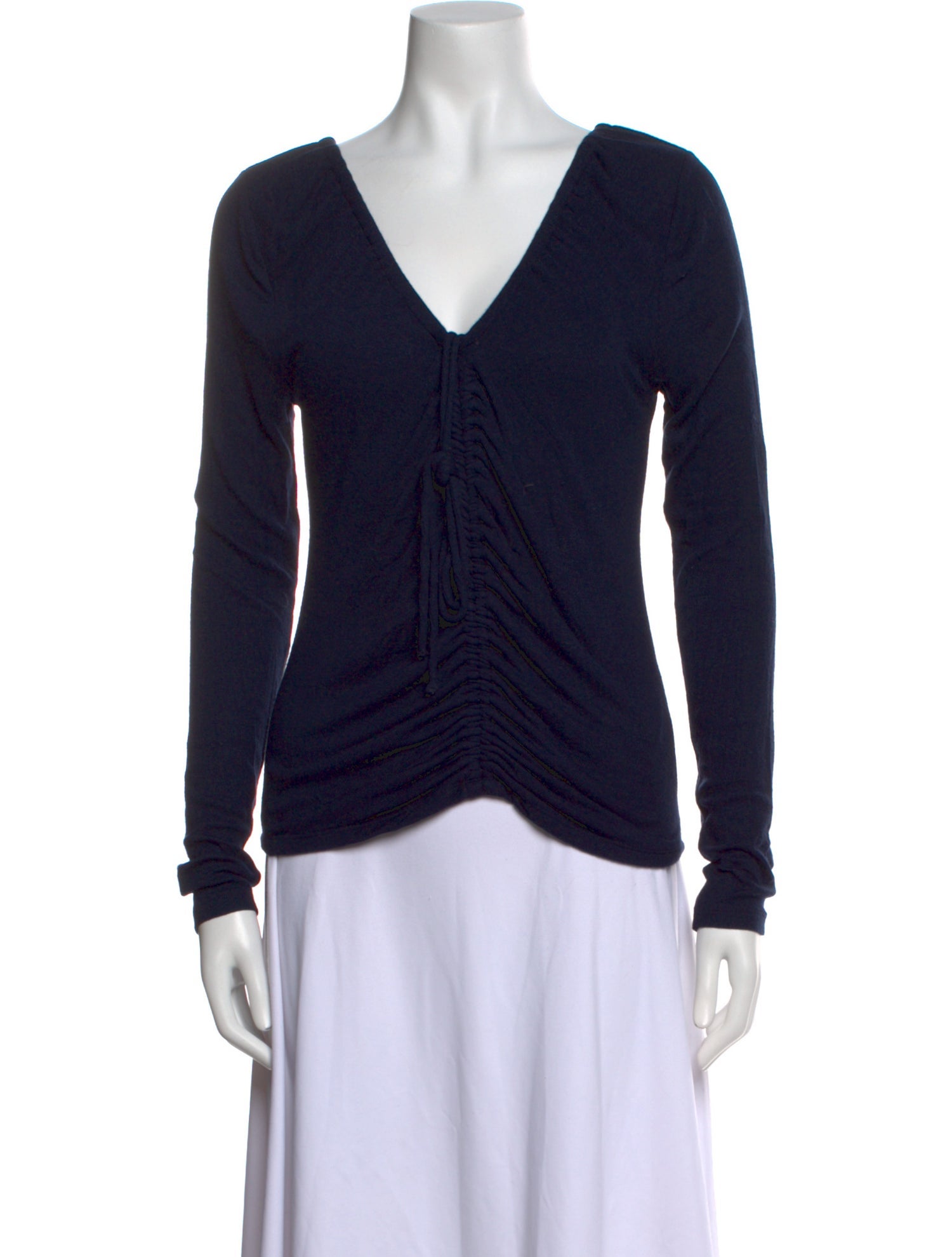 Veronica Beard V-Neck Long Sleeve Top