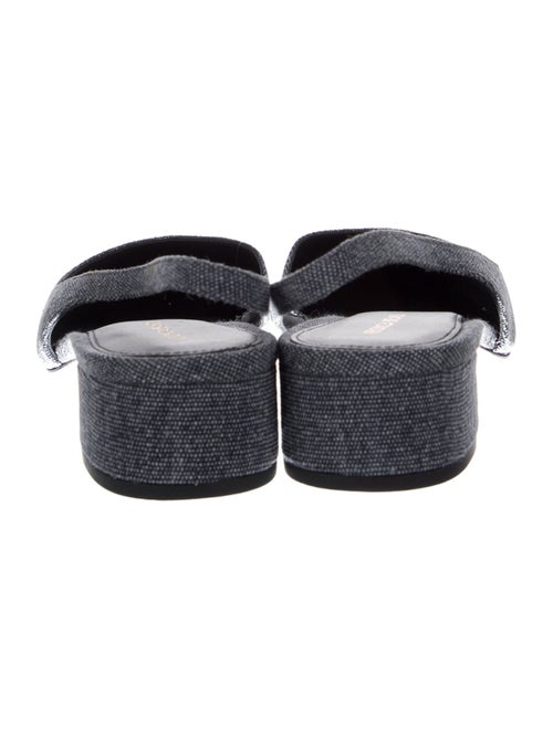 Veronica Beard Denim Tweed Pattern Slingback Pumps