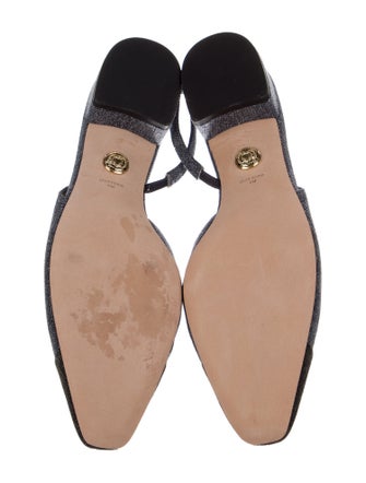 Veronica Beard Denim Tweed Pattern Slingback Pumps