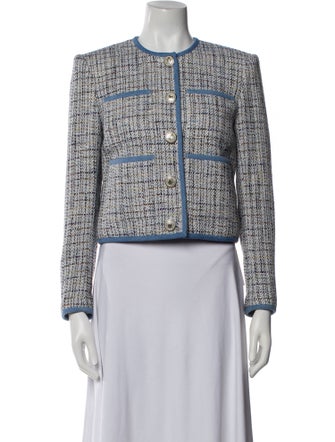 Veronica Beard Tweed Pattern Evening Jacket